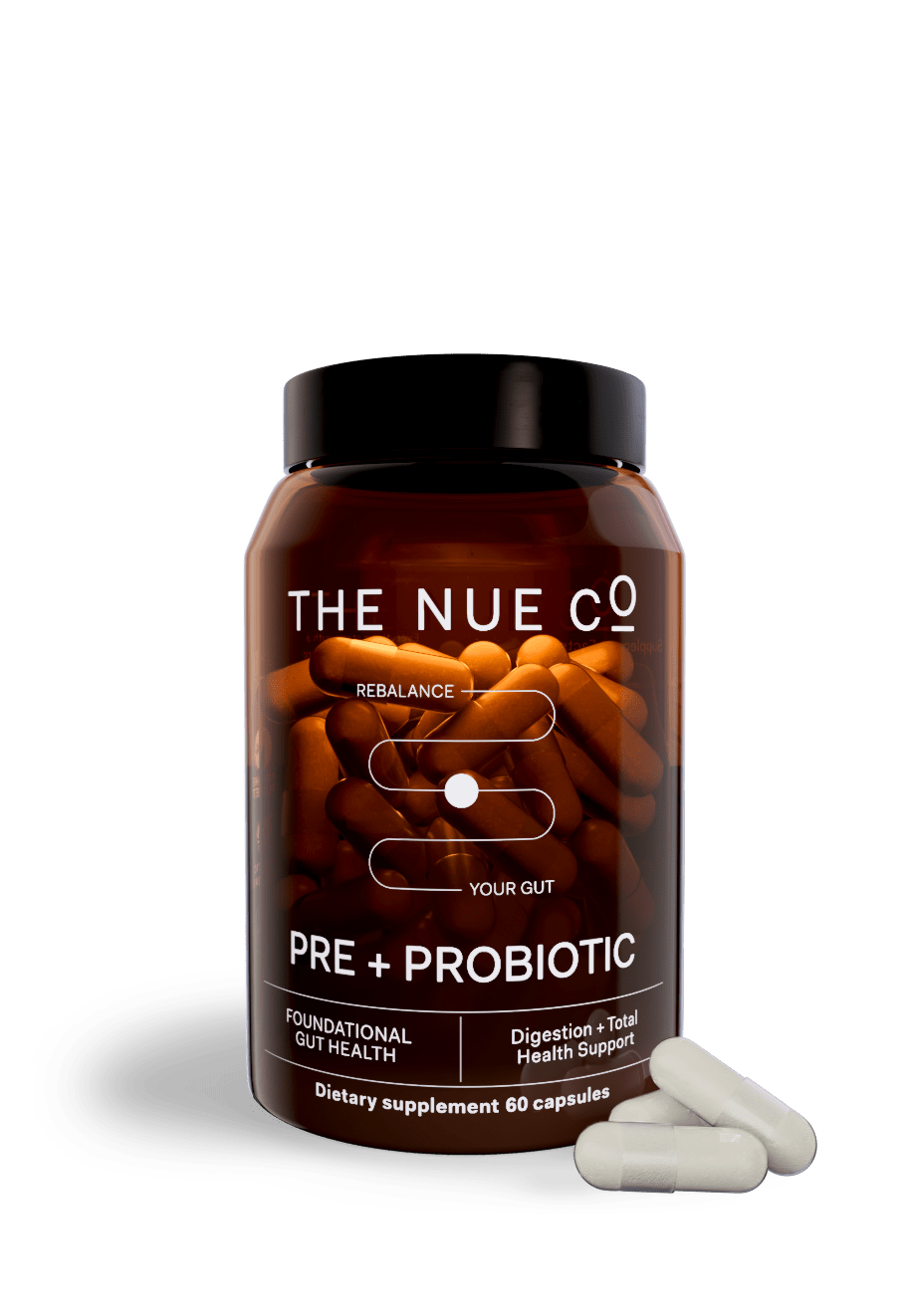 PREBIOTIC + PROBIOTIC single The Nue Co.