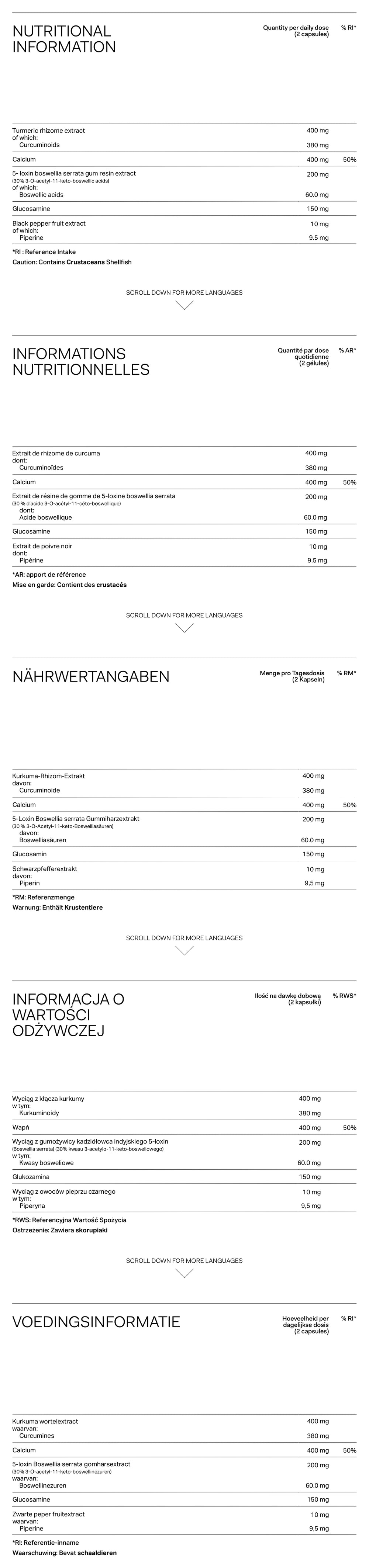 Nutrition Label Desktop